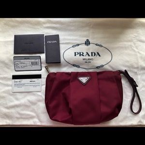 Prada vela wristlet